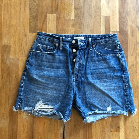 GOOD AMERICAN High Waist Cutoff Denim - Picture 5 of 7